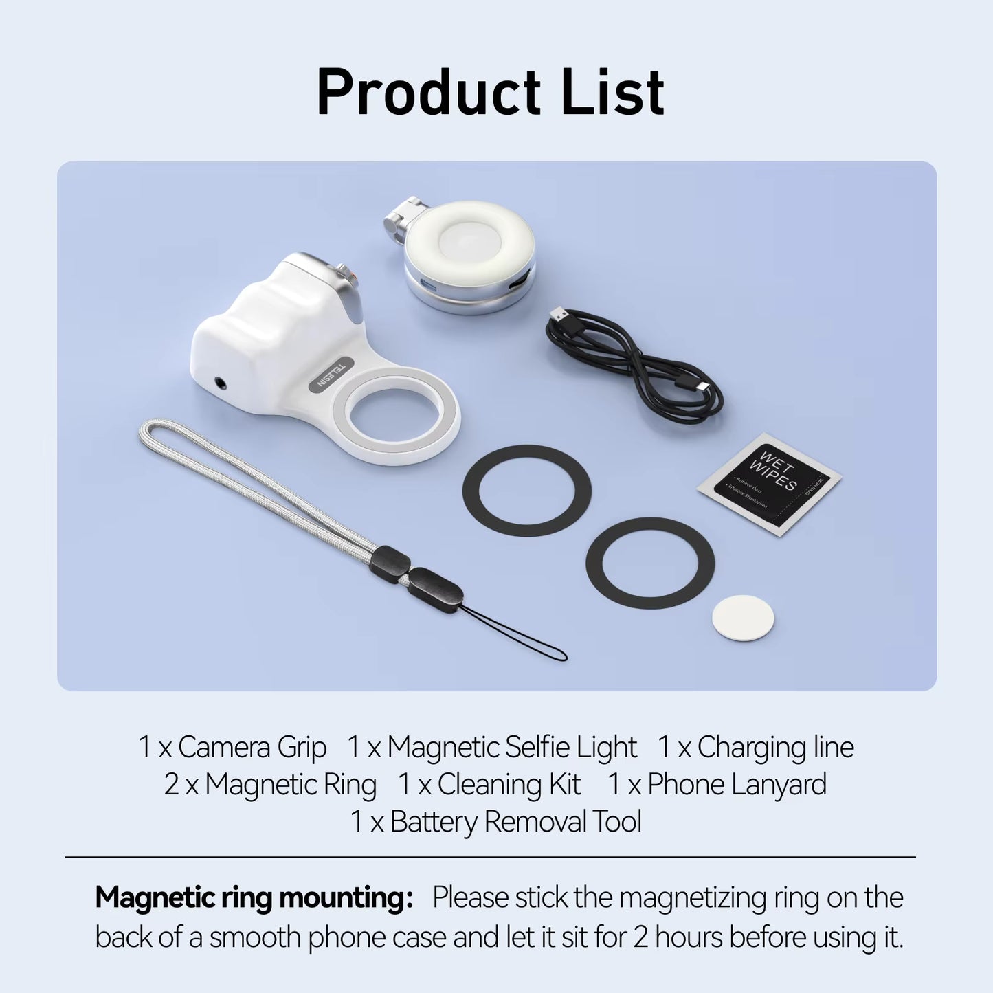 TELESIN Magnetic Camera Grip